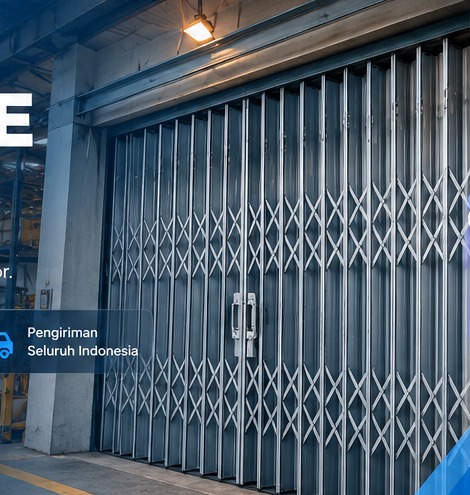 Visual folding gate dan komponen baja